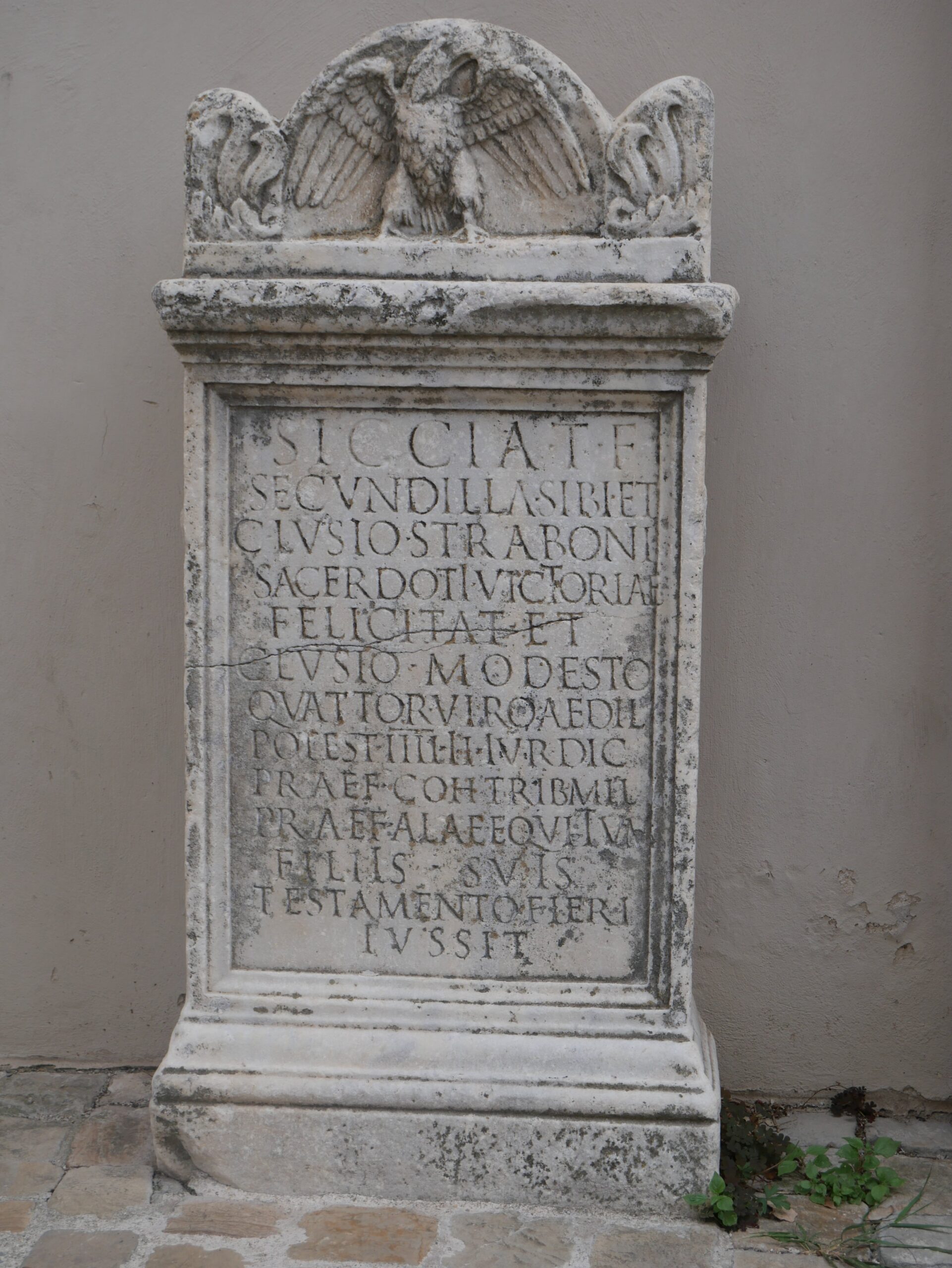 Iscrizione rinvenibile in via del Duomo, Amelia