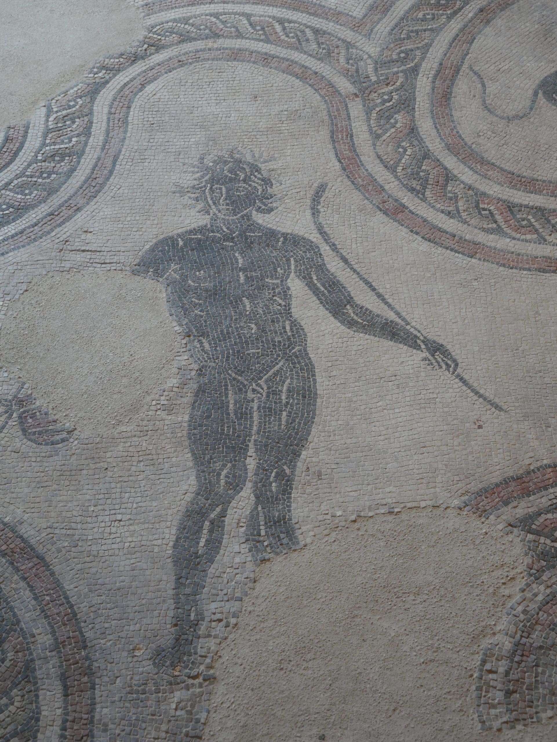 Particolare di Mosaico della Villa di Spello, sala del triclinium
